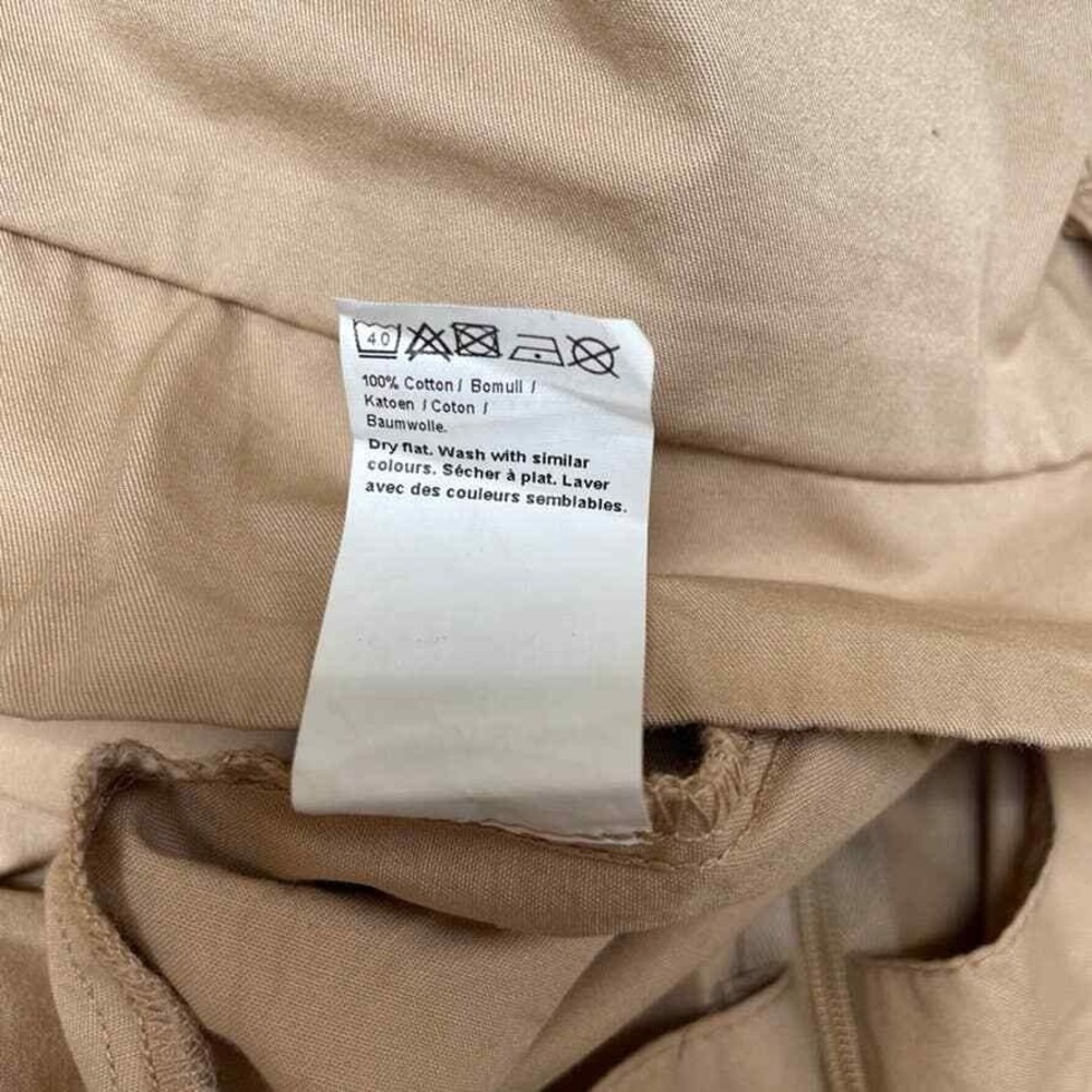 River Island Safari Skirt Womens 12 Brown Paperbag Waist Faux Button Front - Picture 8 of 9